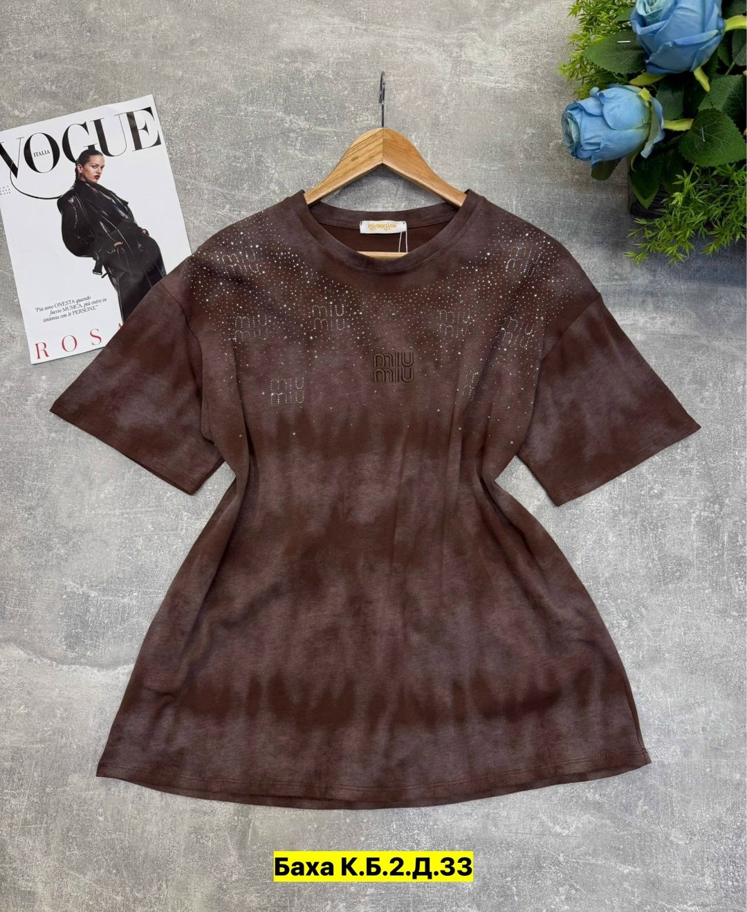 женская футболка,футболки модные,футболка хлопок,футболка,хлопковая футболка оверсайз с эффектом варенки miu