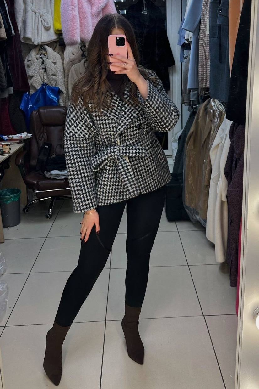 пальто и куртки,пальто женский,шерстяное пальто,короткие пальто,полупальто гусиная лапка