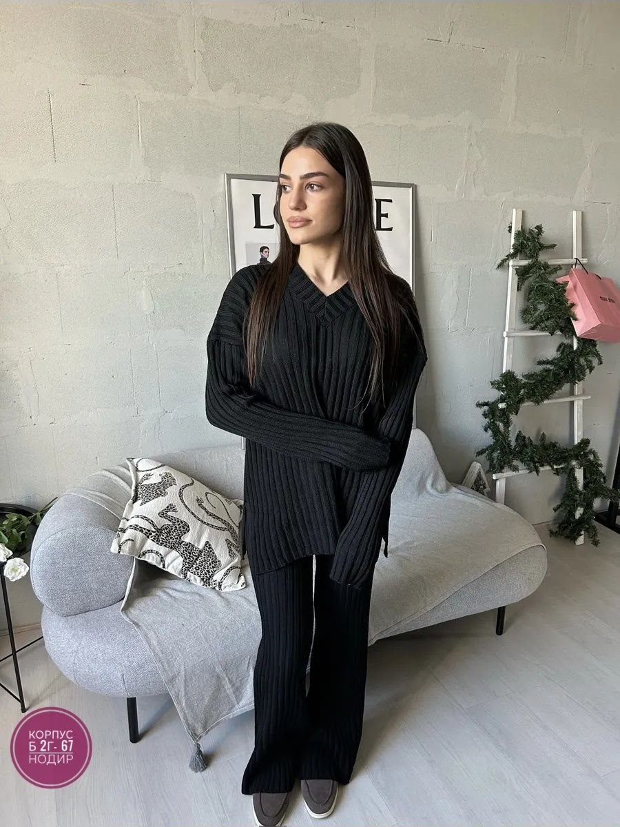 вязаный брючный костюм,трикотажный костюм,вязаные костюмы,женский вязаный костюм,вязаный костюм с брюками палаццо