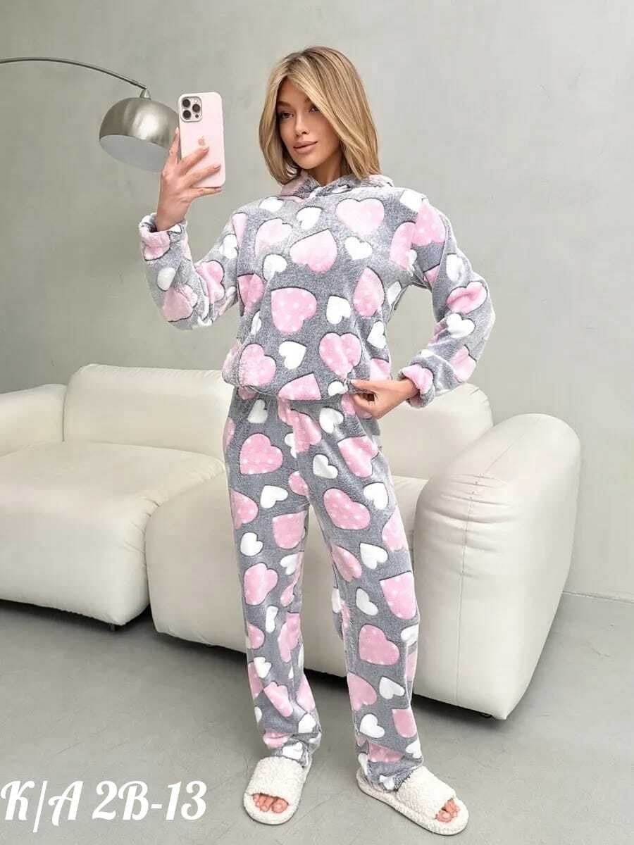 пижама со штанами теплая домашняя с капюшоном сити текс,домашняя зимняя пижама утепленная женская,пижама женская теплая,пижама женская,пижама теплая