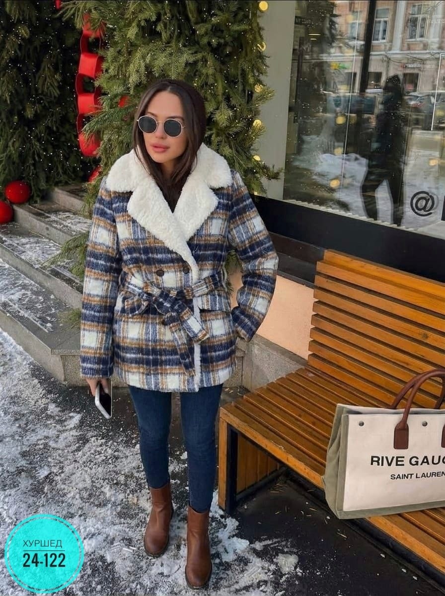 пальто в клетку,пальто модное,пальто в клетку демисезонное с мехом,пальто зимнее,дублёнка