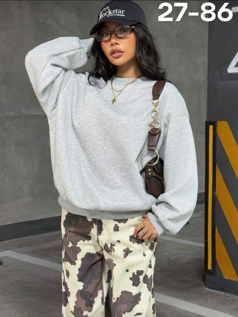 женский свитшот с круглым вырезом,свитшот оверсайз,женский свитшот,женский однотонный свитшот с круглым вырезом черный trendseninle,женская кофта