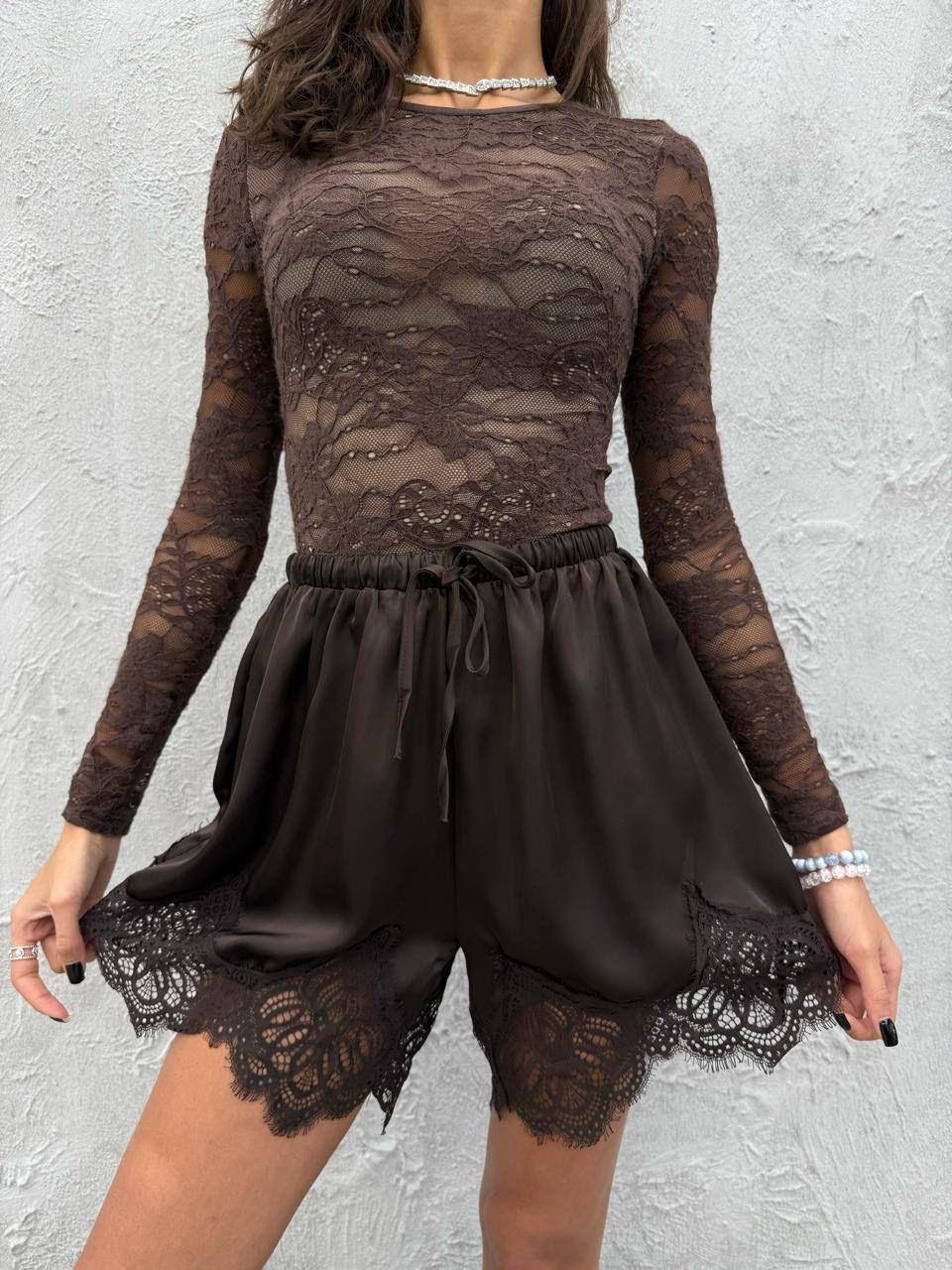 юбка кружевная,юбка с кружевами,юбка ассиметричная с кружевом identica,юбка мини,юбка с оборками