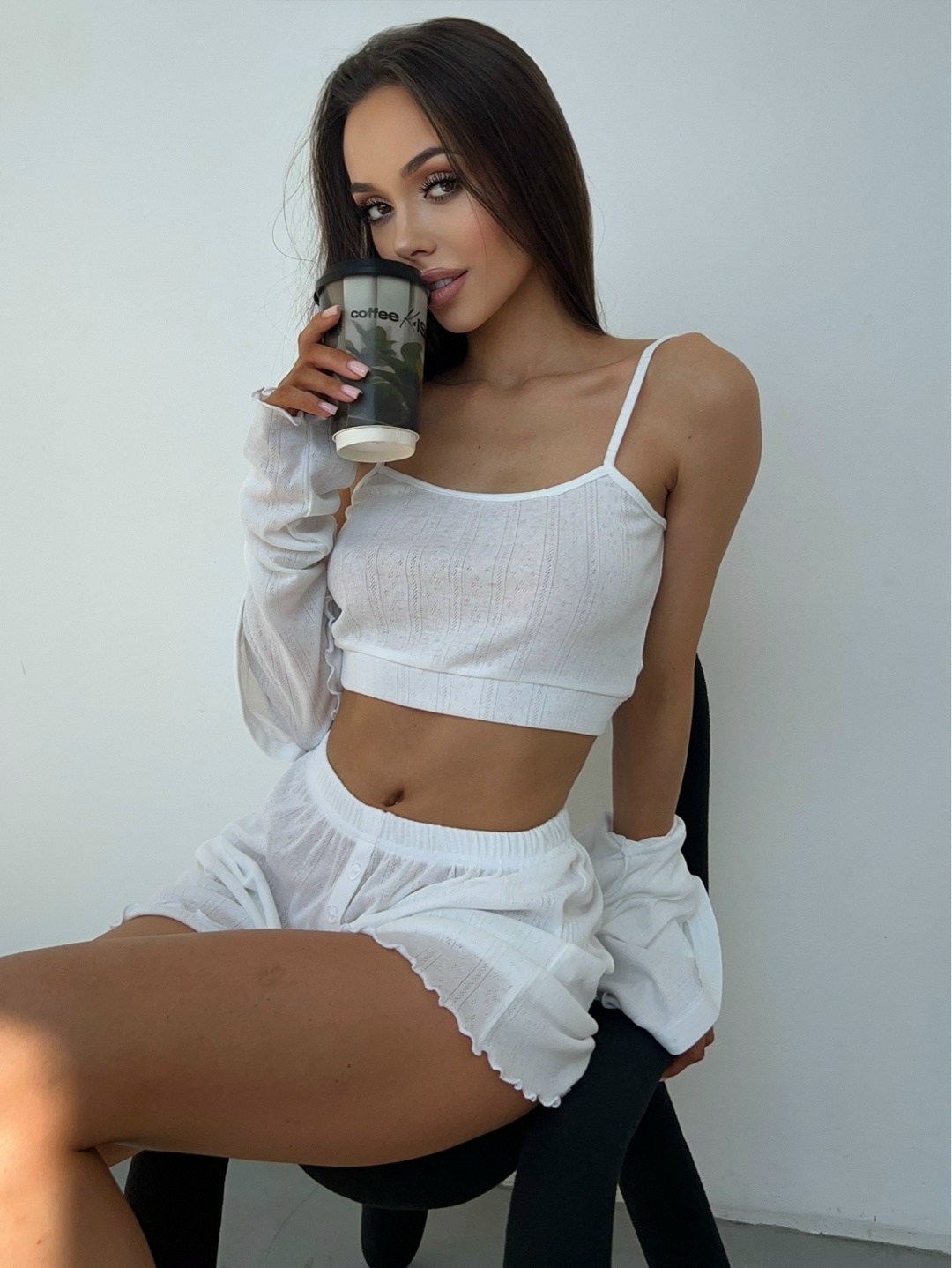 пижама женская с топом и шортами,пижама тройка,женская пижама,пижама с шортами,костюм белый