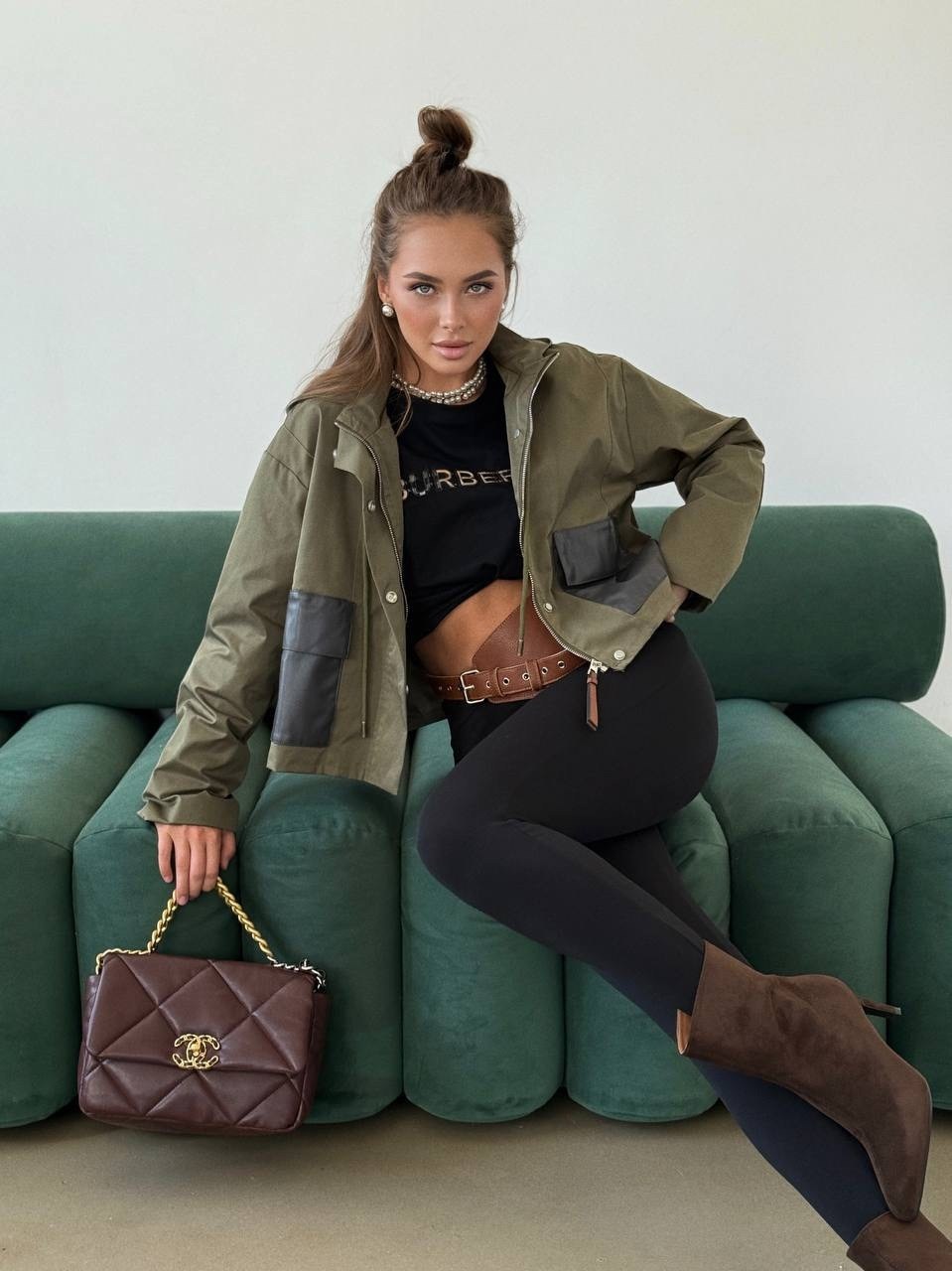 куртка модная,куртка хаки,укороченная куртка,женская куртка,куртка оверсайз