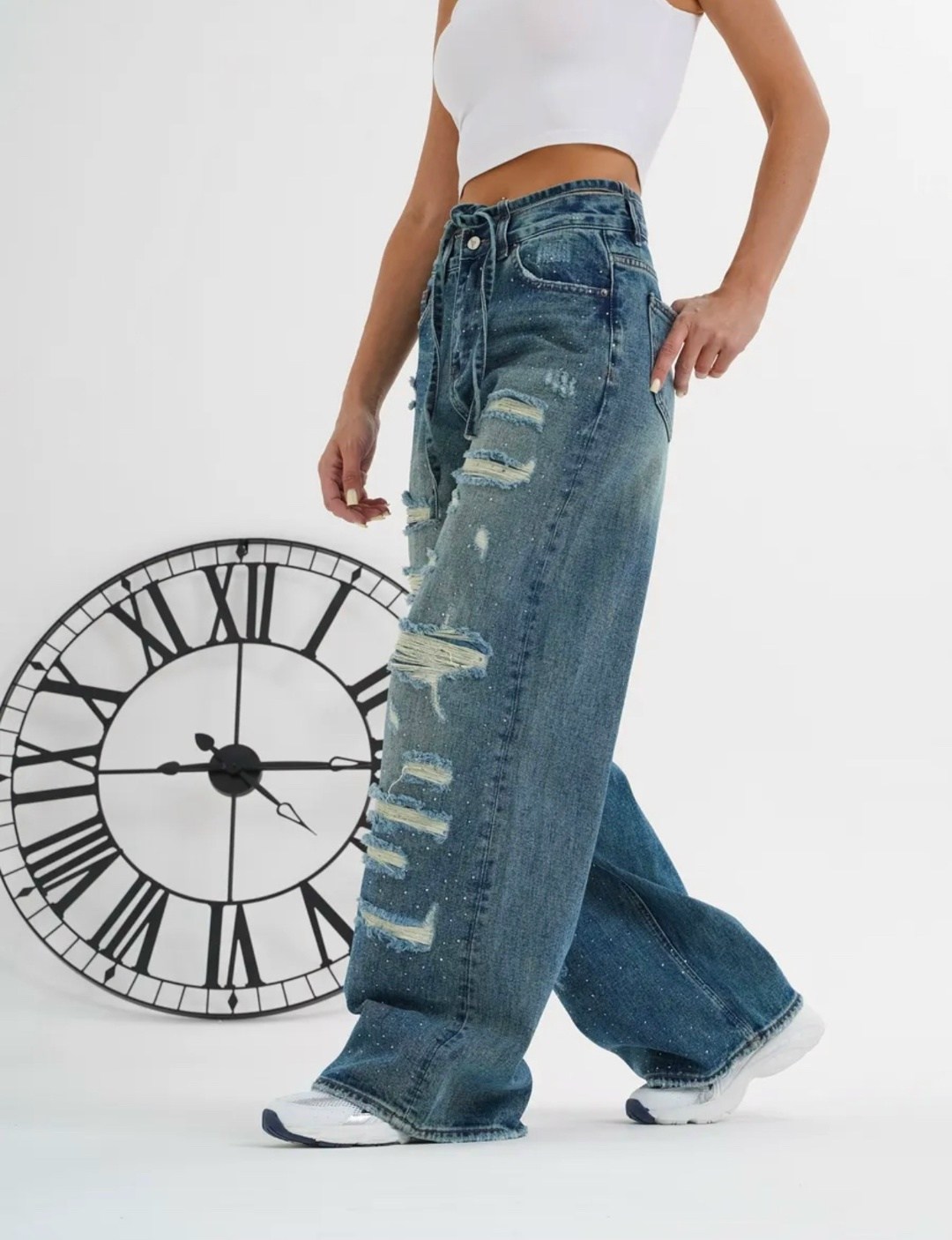 женские рваные джинсы в стиле 90-х y2k,женские джинсы,мешковатые джинсы y2k свободный крой рваные джинсы,широкие джинсы,джинсы