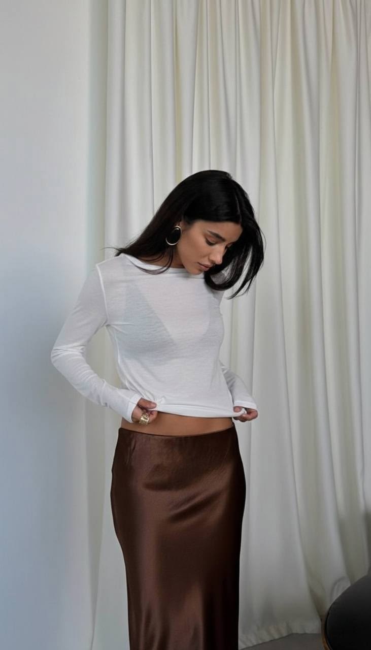 атласная коричневая юбка,атласная юбка,кружевная юбка,коричневая шелковая юбка,юбка женская