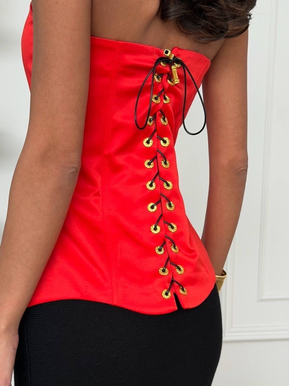 корсет атласный,оксана самойлова,корсет красный,корсет,атласный топ корсет