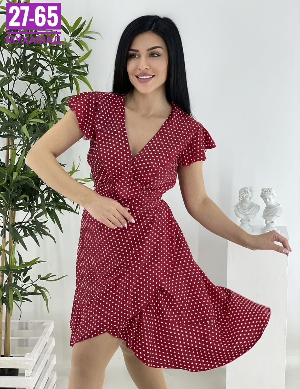 платье женский летний,женское платье в горошек,платье женская,платье летнее женское в горошек на запах,женское платье мини