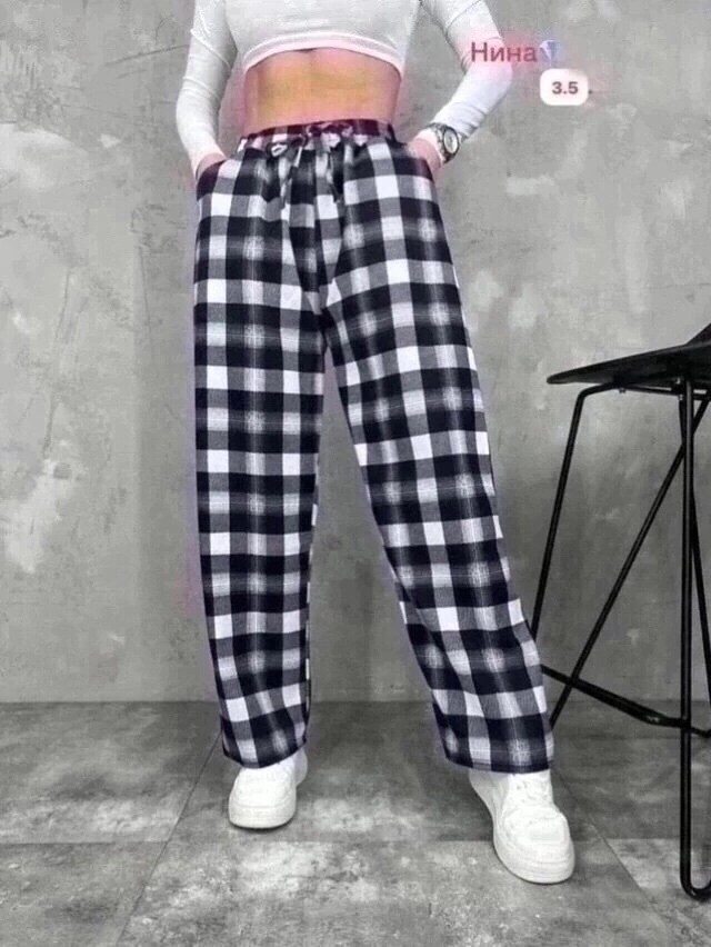 штаны широкие спортивные в клетку,штаны в клетку,широкие брюки в клетку,брюки в клетку,брюки женские клетчатые