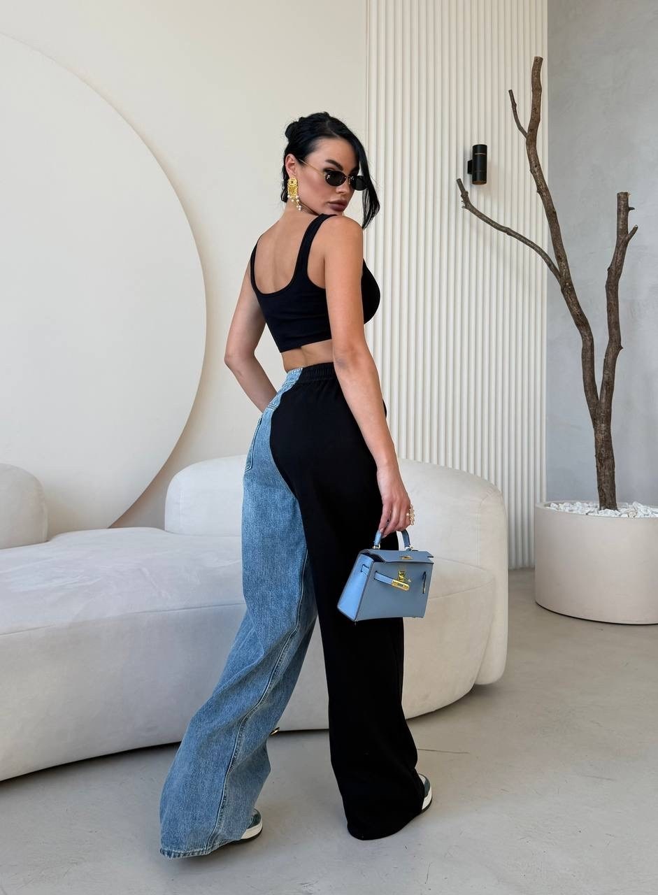 джинсы в стиле пэчворк,одежда джинсы,модные широкие джинсы,модные брюки,джинсы женские