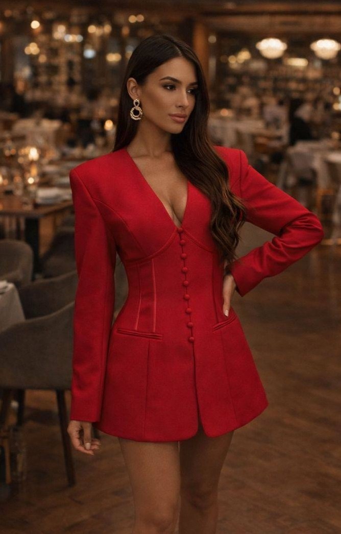 платье-пиджак,emberens платье-пиджак с вырезами на талии,костюм женский,костюм пиджак