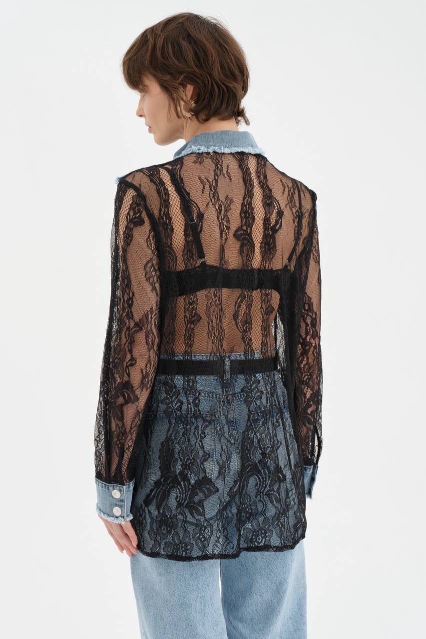 рубашка с кружевами,женская блузка,джинсовая блузка,блузка рубашка,женская рубашка