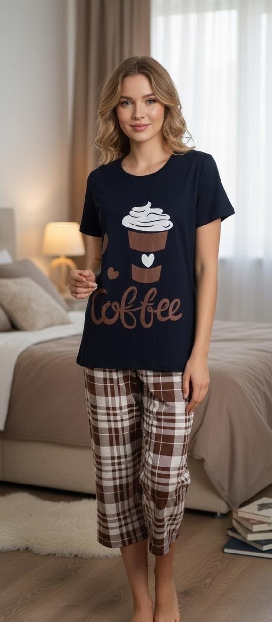 пижама для женщин,пижама женская,женская пижама с брюками,пижама с бриджами,пижама стильная