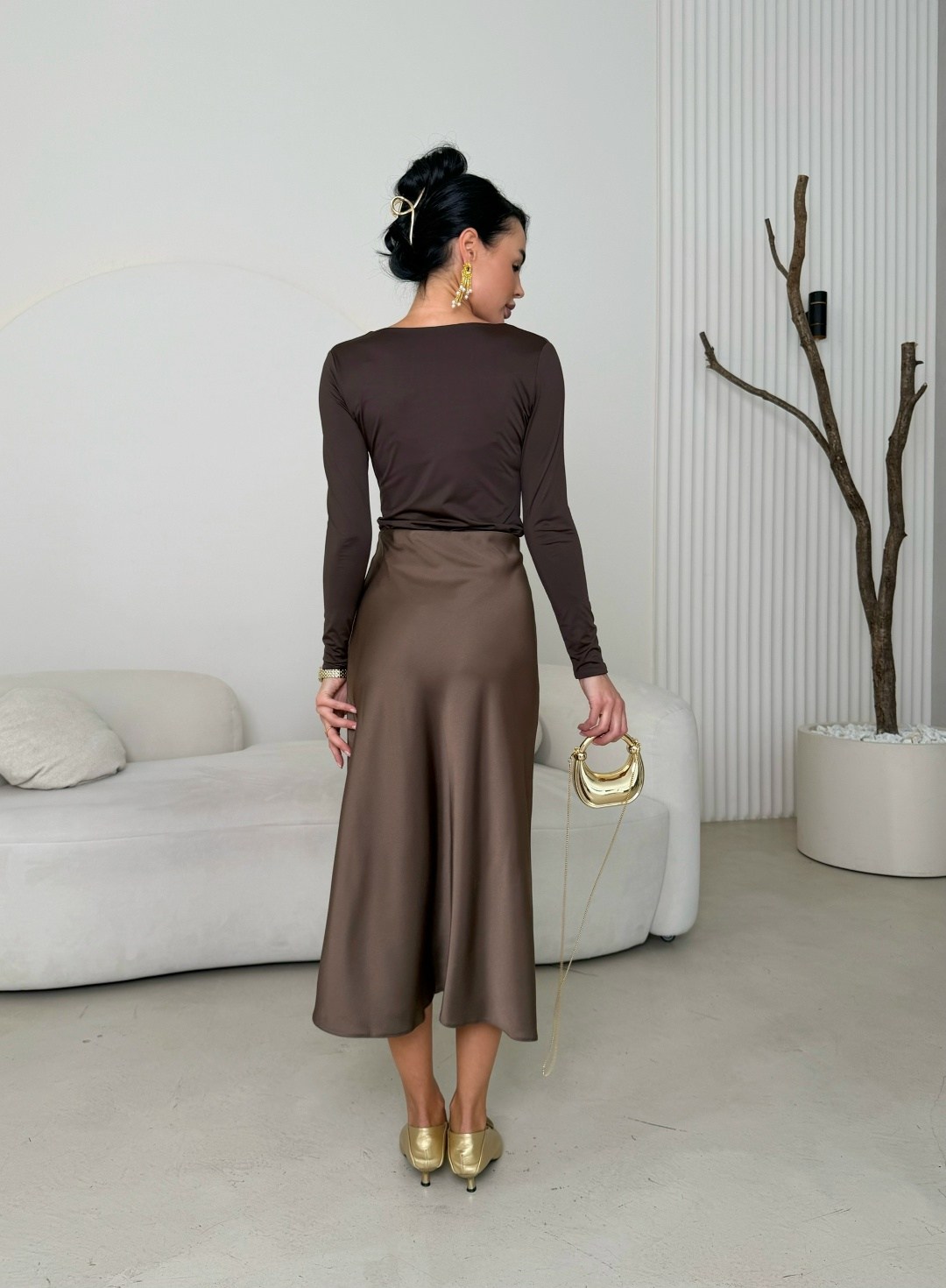 атласная юбка с высоким,шелковая юбка миди,юбка,женская юбка,атласная юбка женская длинная