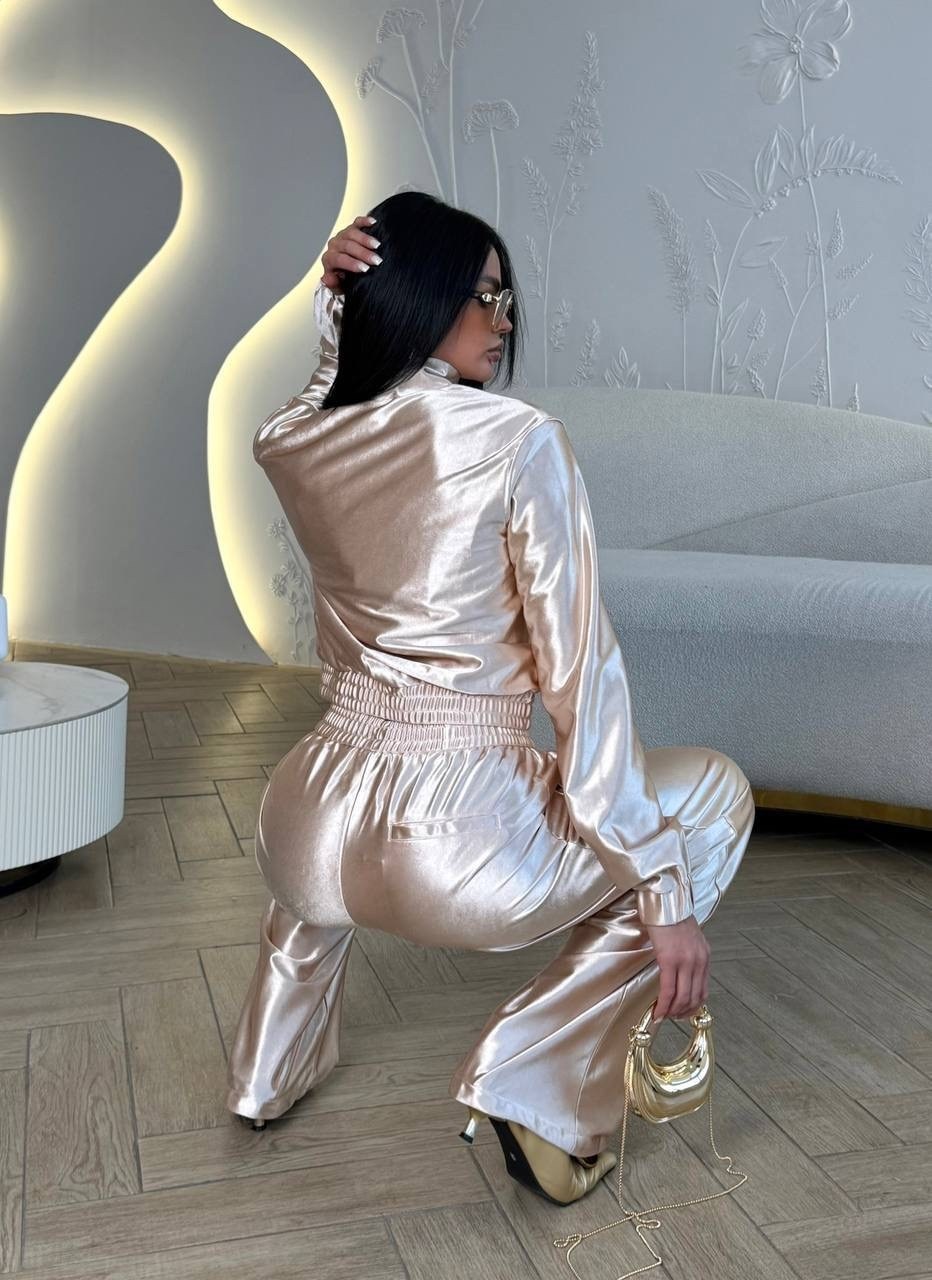атласный костюм,атласный костюм вечерний,брючный атласный костюм,атласный костюм женский,брючный костюм