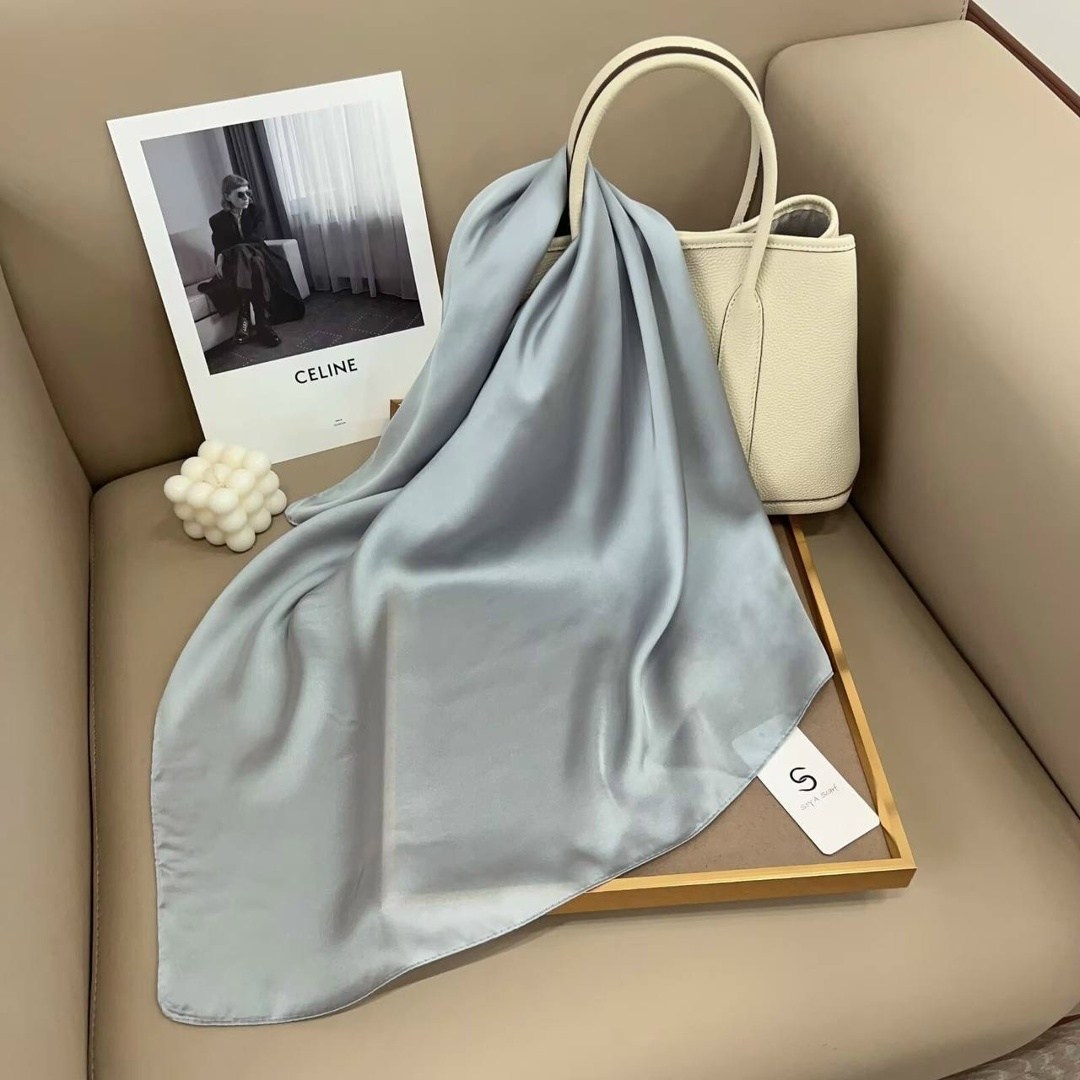 платок женский шелковый однотонный,шелковый однотонный платок,атласный платок,женский шелковый шарф,шелковый шарф