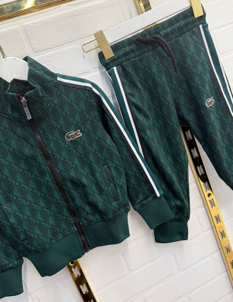 lacoste mens paris zip-up jacquard tracksuit in green,спортивный костюм lacoste,спортивные костюм,костюм lacoste мужской,lacoste олимпийка