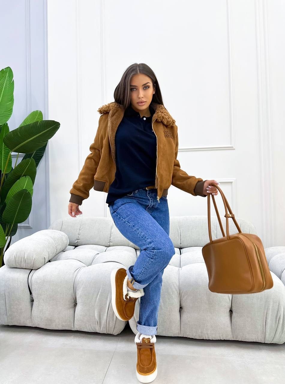 замшевая куртка,стильная дубленка,куртка с мехом,дубленка женская авиатор oversize gluck