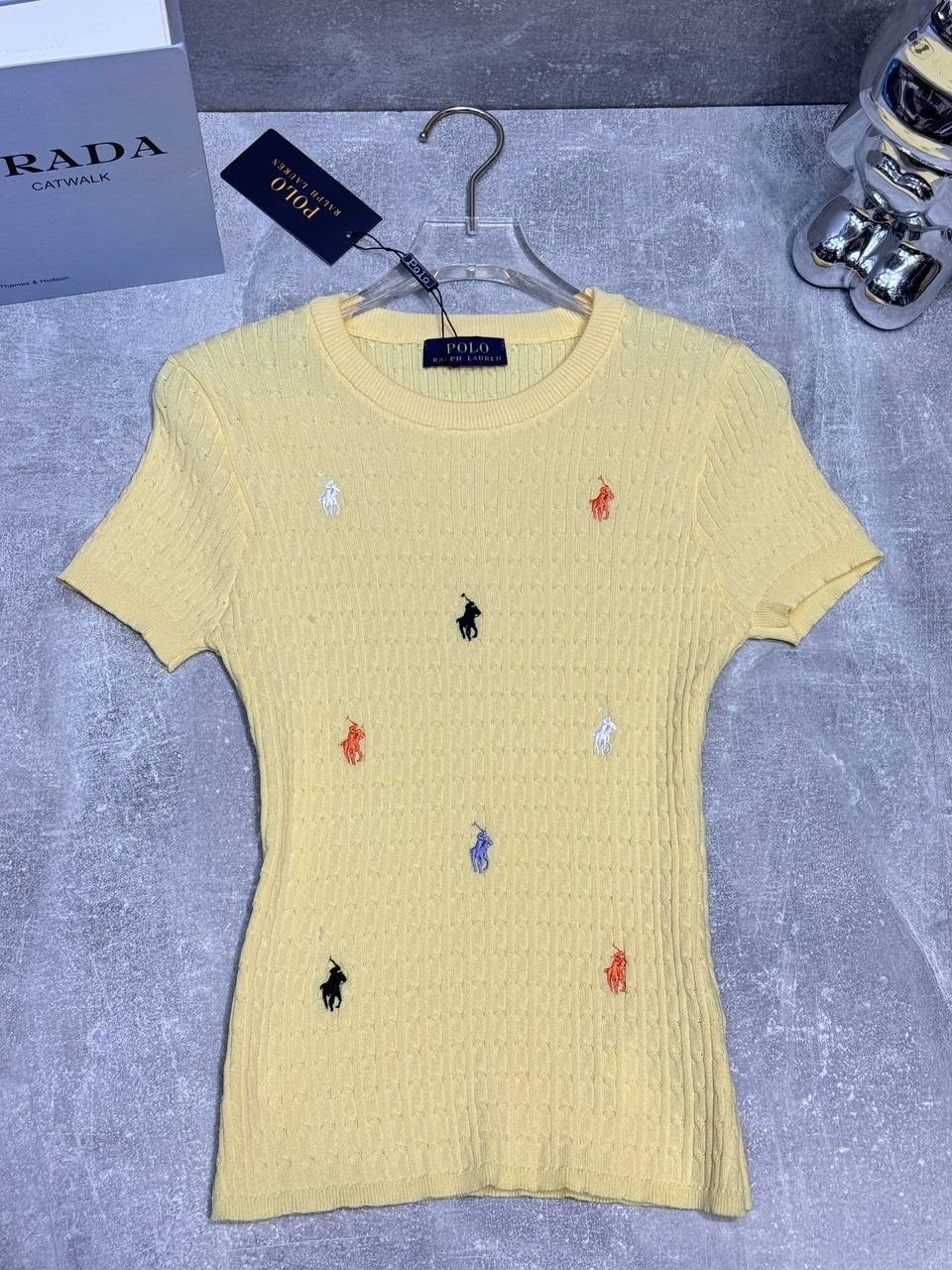 свитер polo ralph lauren,блузка вязаная,вязаная футболка,футболки женская,желтый свитер