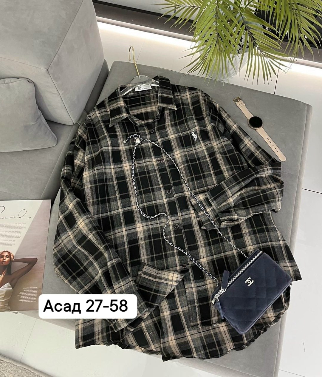 рубашка женская,рубашка,рубашка в клетку с майкой beststyle,рубашка оверсайз,рубашка в клетку женская