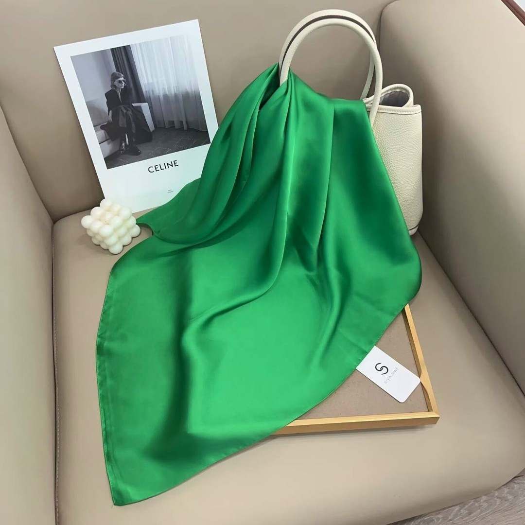 платок женский шелковый однотонный,шелковый однотонный платок,атласный платок,женский шелковый шарф,шелковый шарф