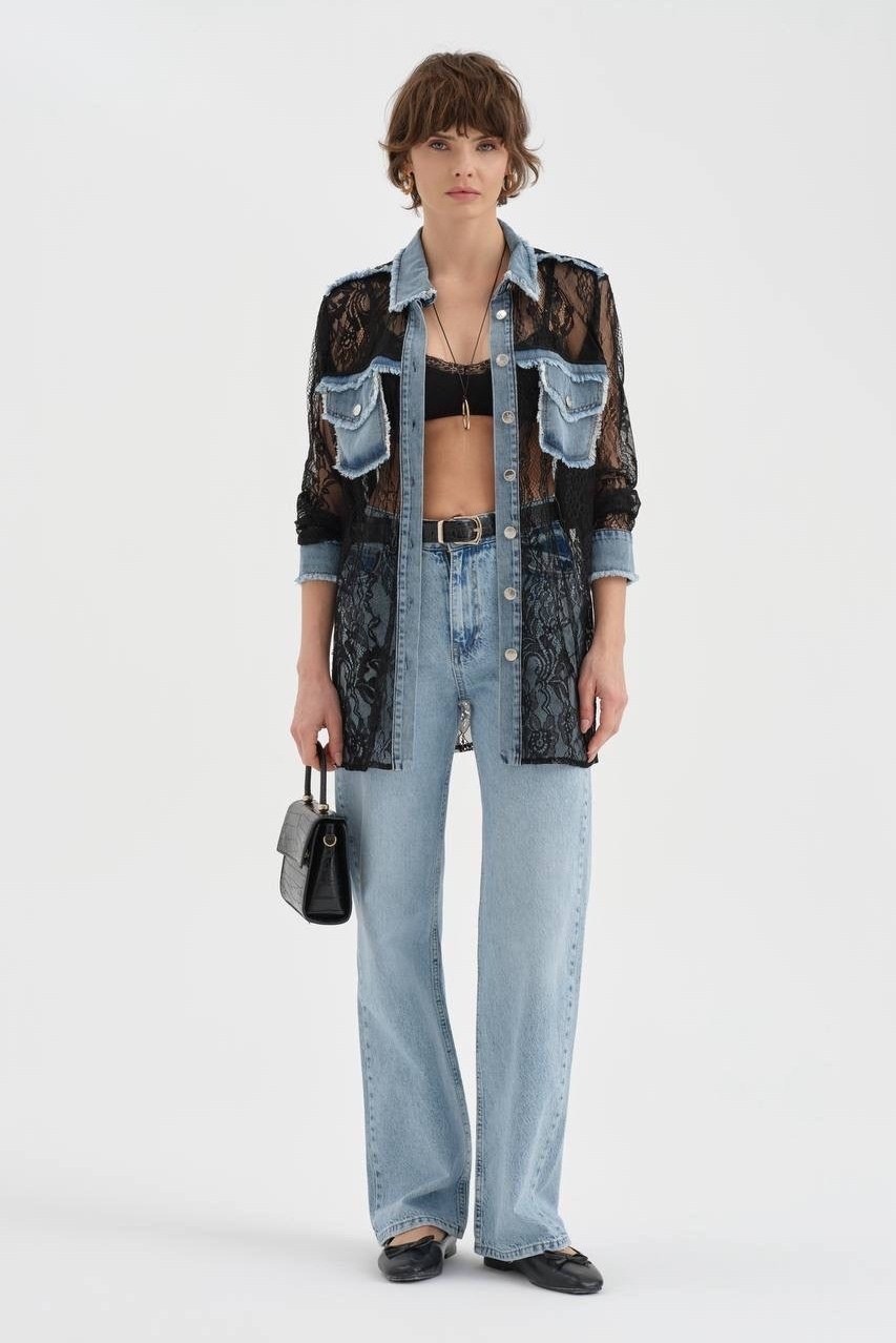 рубашка с кружевами,женская блузка,джинсовая блузка,блузка рубашка,женская рубашка