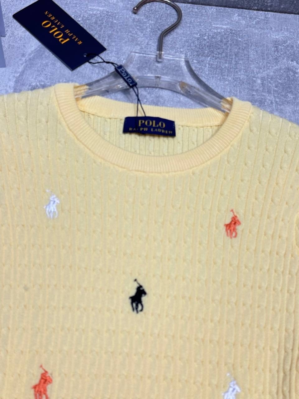 свитер polo ralph lauren,блузка вязаная,вязаная футболка,футболки женская,желтый свитер