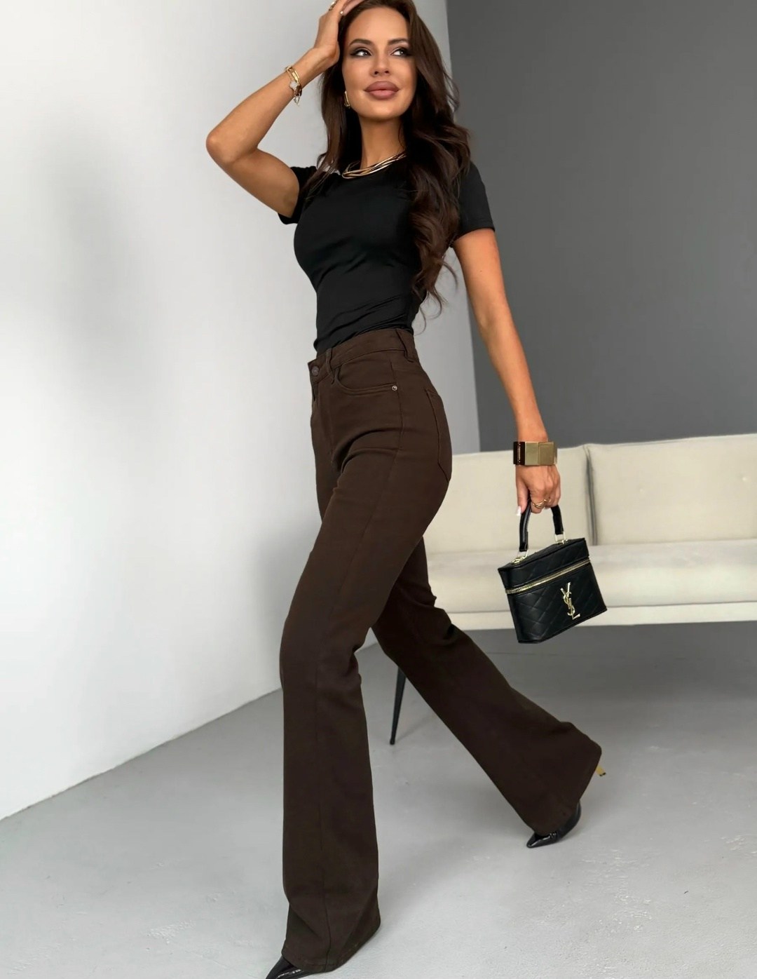 коричневые джинсы клеш женские,женские джинсы коричневые джинсовые расклешенные брюки,джинсы клеш женские,расклешенные джинсы,коричневые джинсы