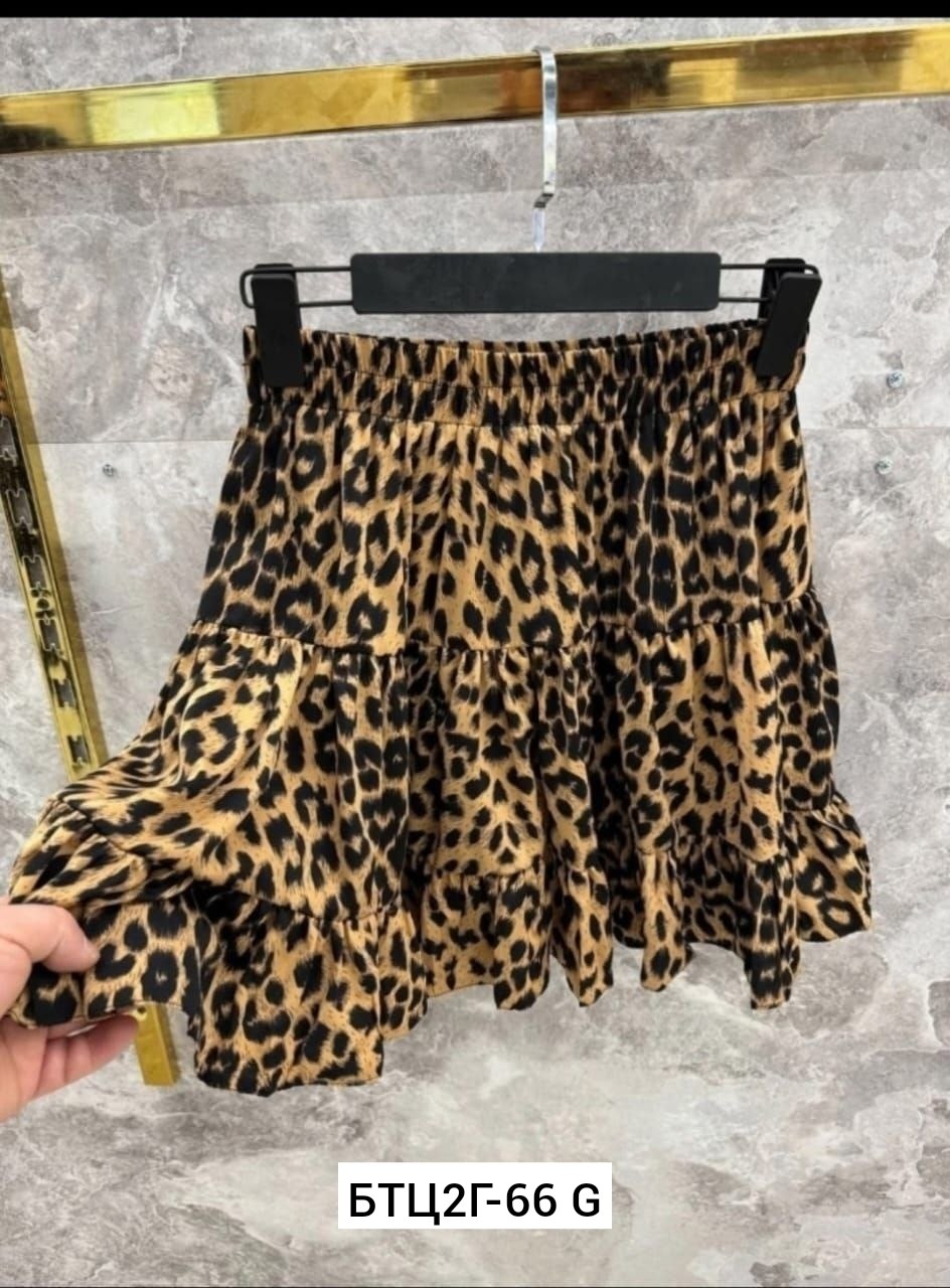 юбка шорты летние леопардовые с воланами,юбка с леопардовым принтом,женская юбка с леопардовым принтом трапециевидной формы,юбка леопардовая,женская юбка с леопардовым принтом