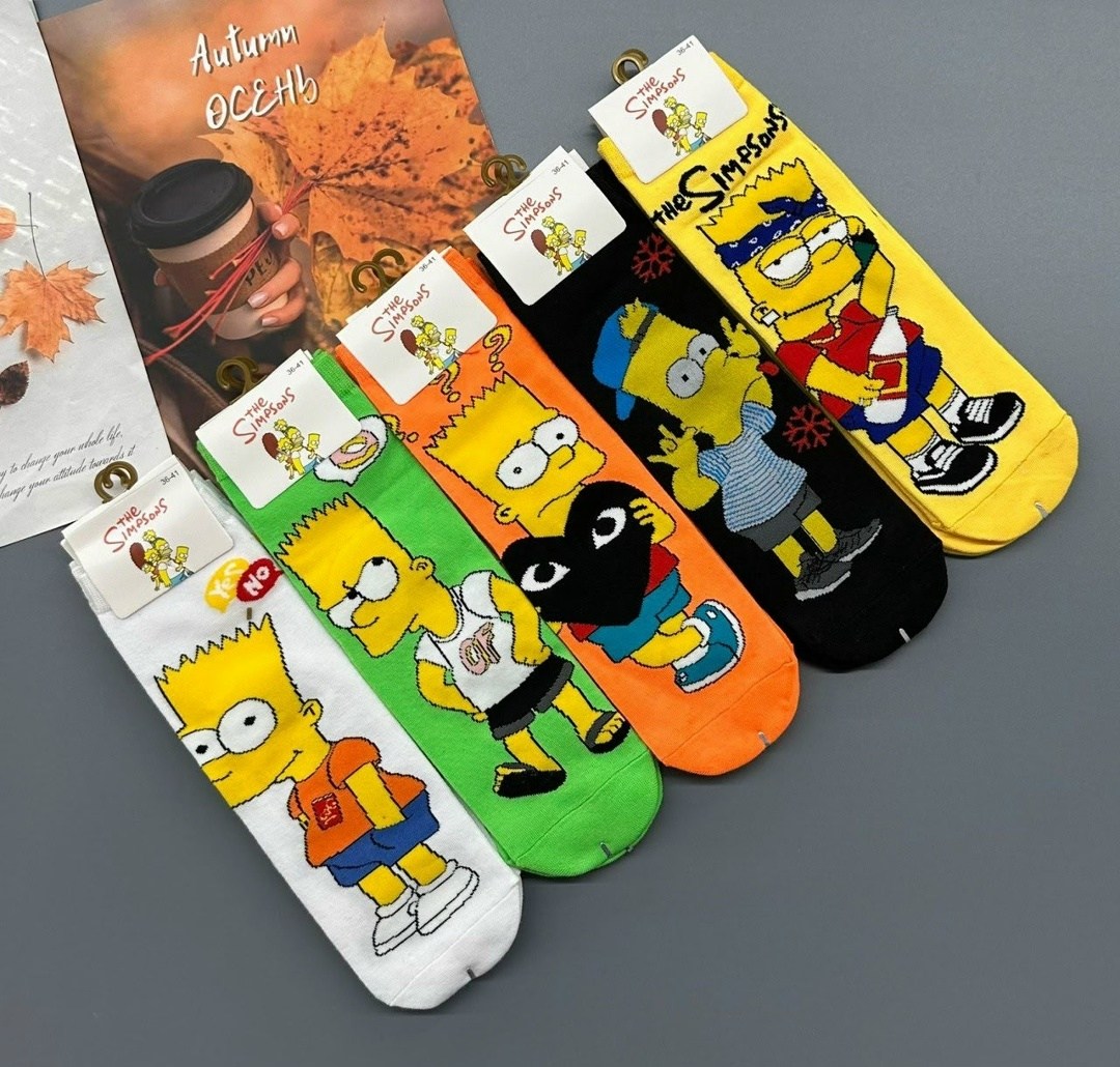 носки симпсоны,носки the simpsons,носки комплект,комплект носков turkan simpsons,комплект носки женские