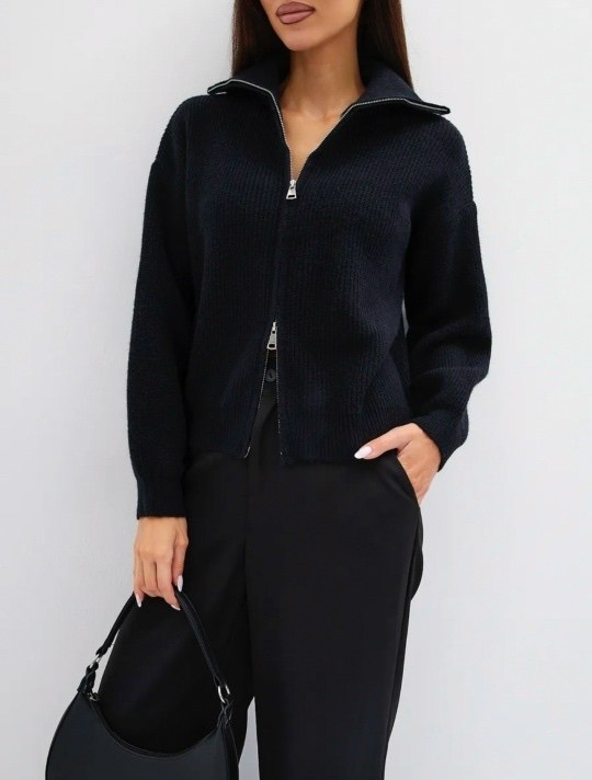 свитер с горлом на молнии оверсайз kk fashion,кофта женская,кардиган,джемпер на молнии (вязаный трикотаж),вязаный кардиган на молнии