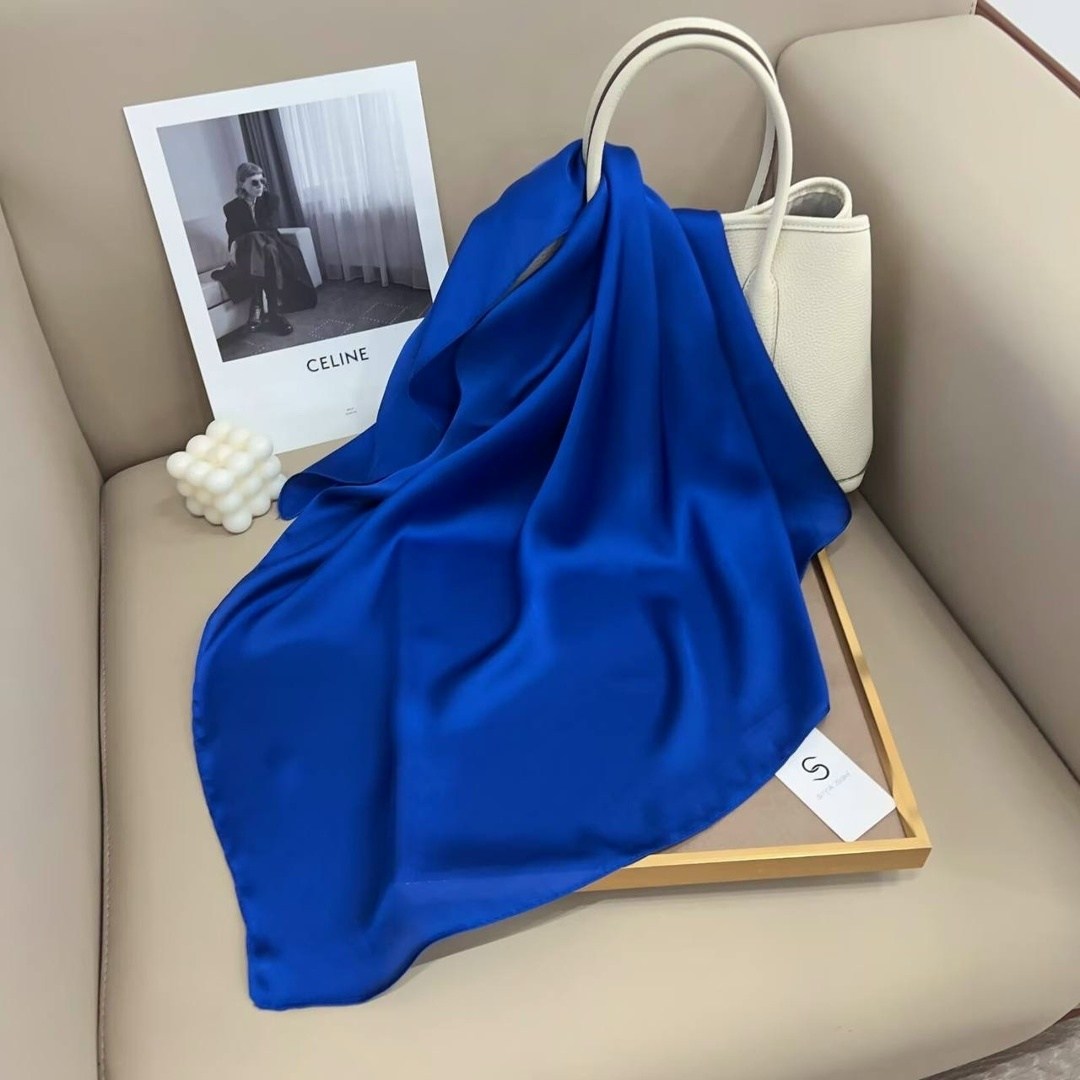 платок женский шелковый однотонный,шелковый однотонный платок,атласный платок,женский шелковый шарф,шелковый шарф