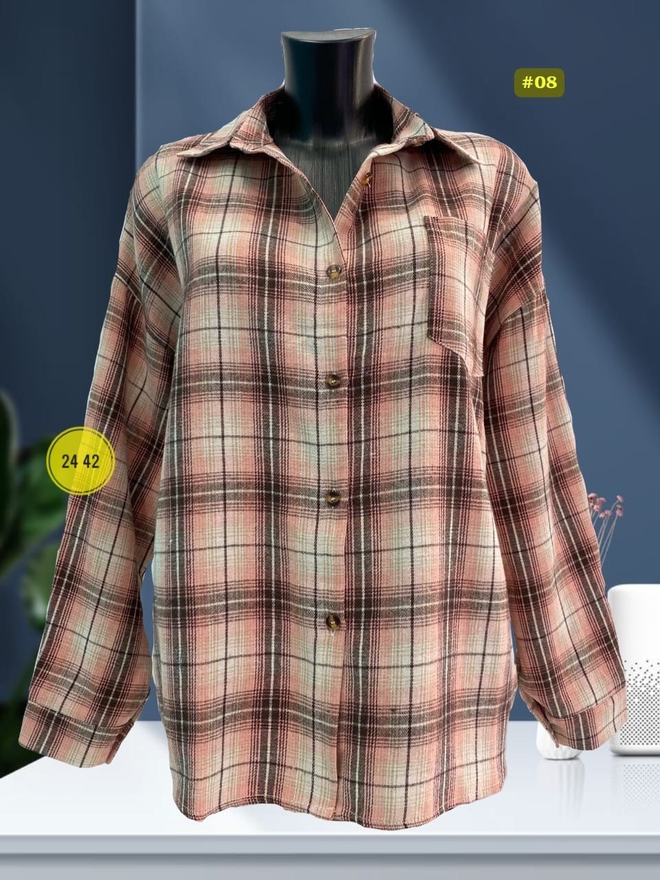 женская рубашка,рубашка в клетку,рубашка хб,рубашка в клетку женская,женская рубашка оверсайз нарядная elmira brend