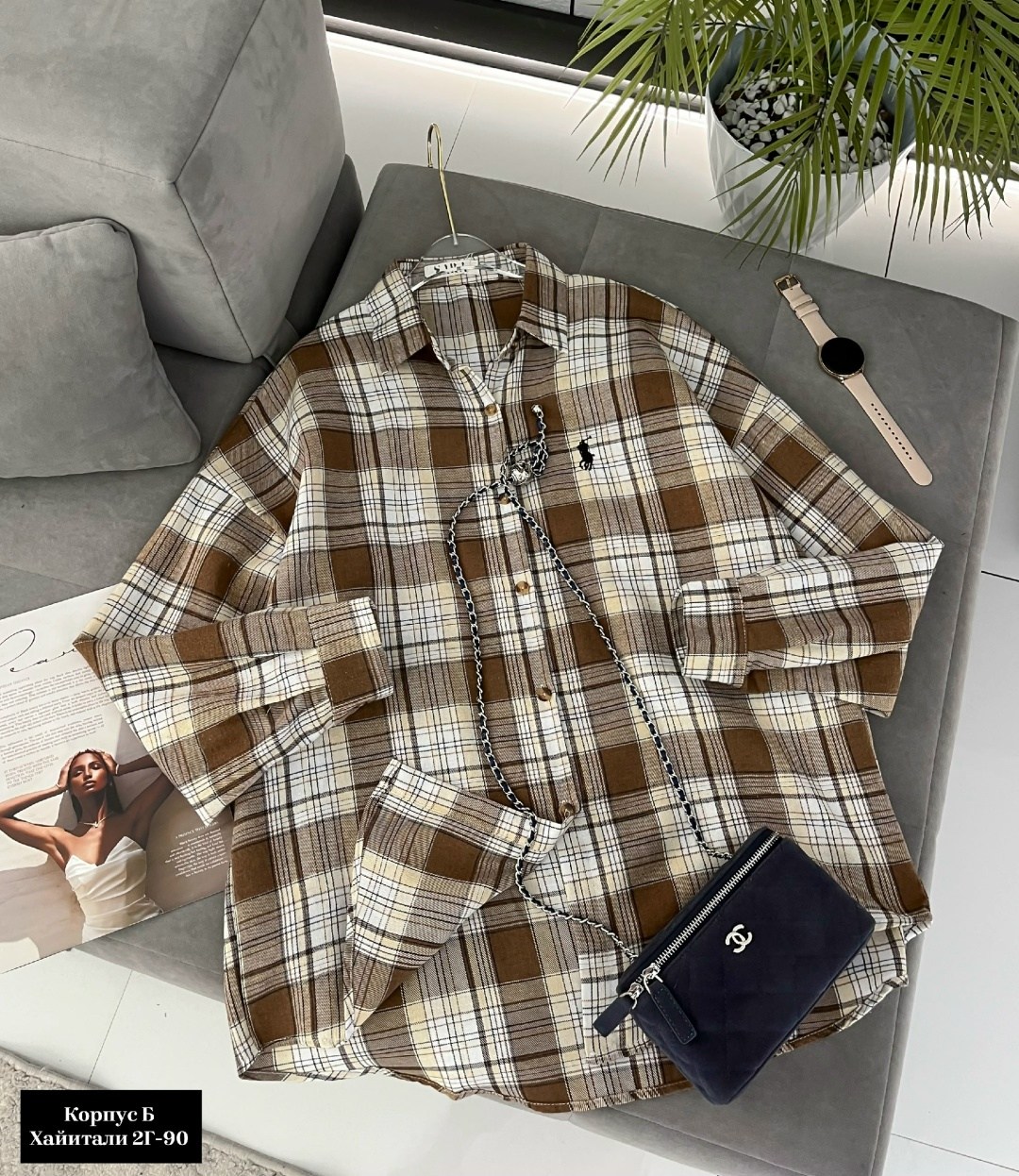 рубашка в клетку,рубашка в клетку женская,женская рубашка,стильная рубашка,рубашка в клетку с майкой beststyle