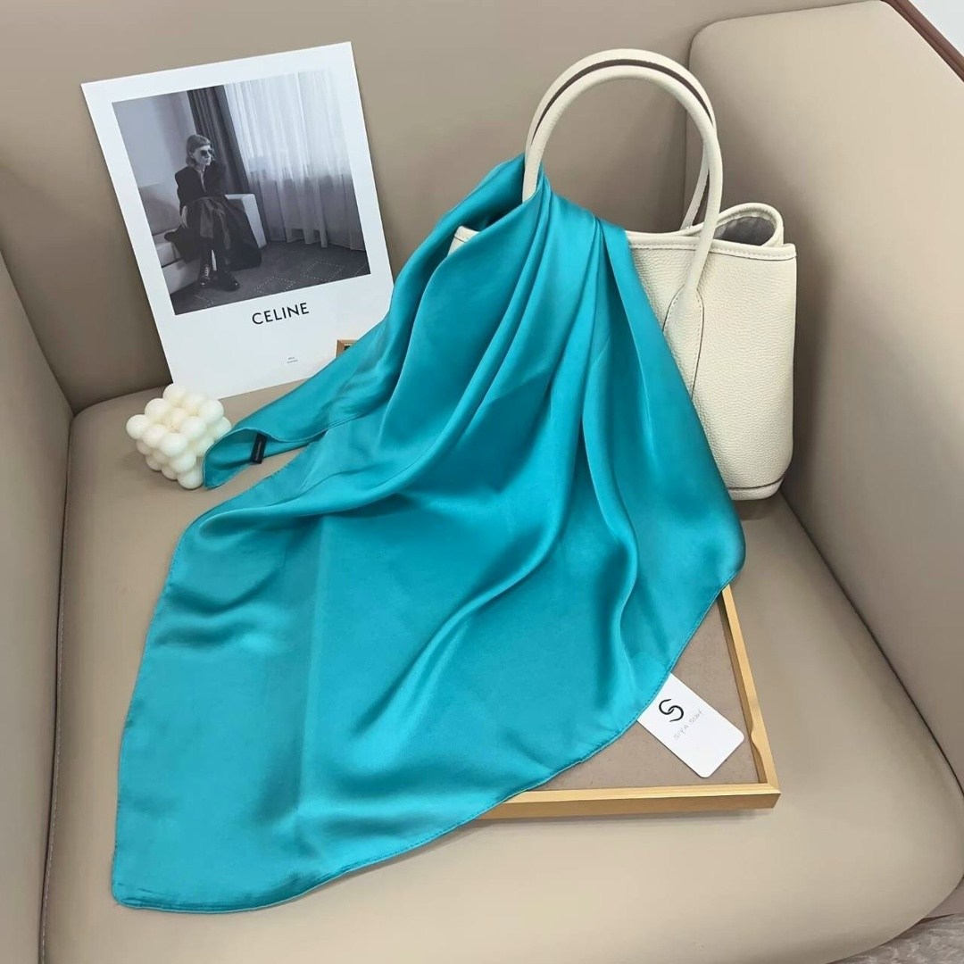 платок женский шелковый однотонный,шелковый однотонный платок,атласный платок,женский шелковый шарф,шелковый шарф