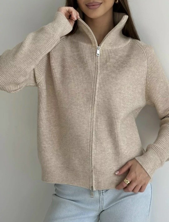 свитер с горлом на молнии оверсайз kk fashion,кофта женская,кардиган,джемпер на молнии (вязаный трикотаж),вязаный кардиган на молнии