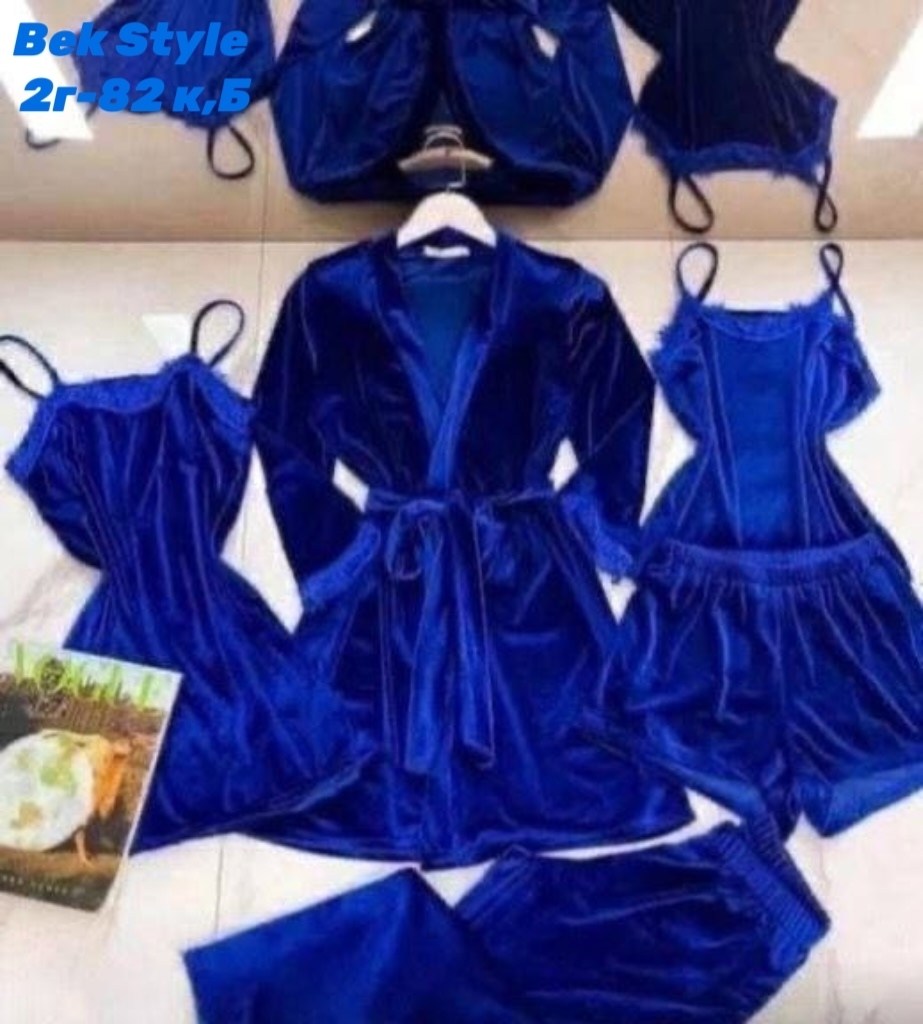 комплект пижамный тройка велюр,пижама женская велюр,пижама велюр,пижама комплект 5 в 1,пижама велюровая четверка