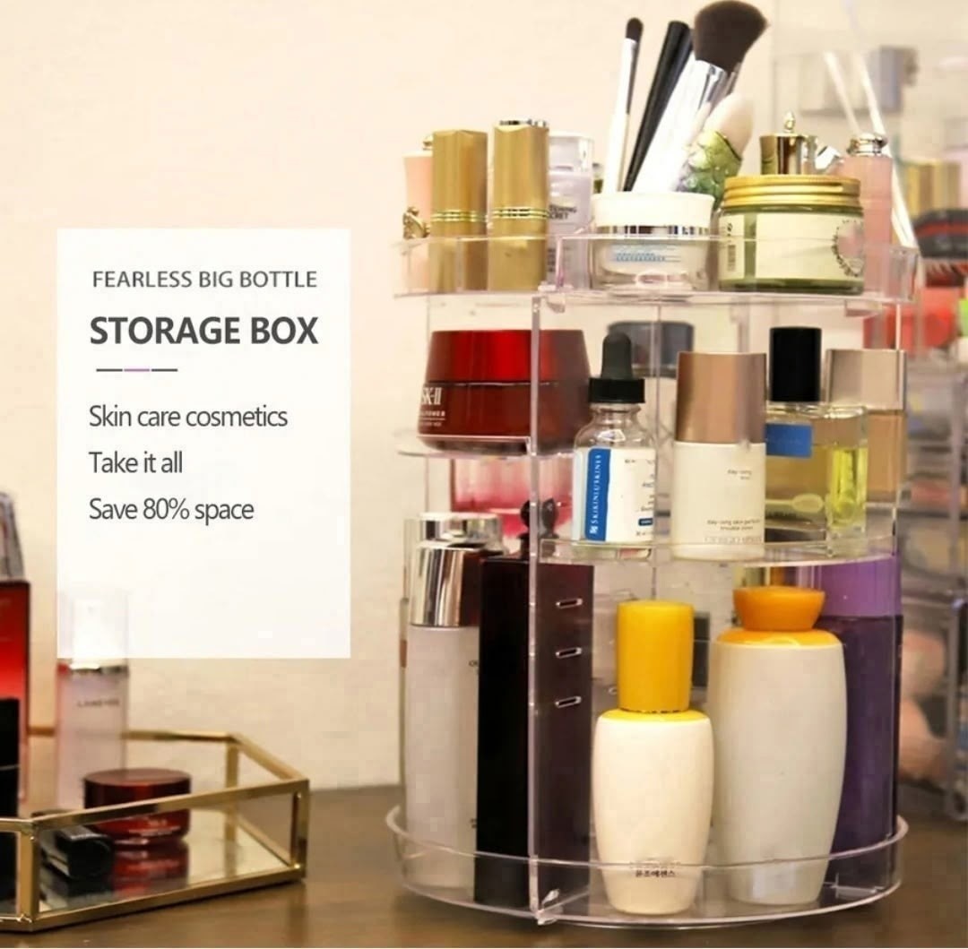 вращающийся органайзер для косметики,органайзер для хранения косметики вращающийся,для косметики органайзер,прозрачный органайзер для косметики,органайзер для xранения косметики