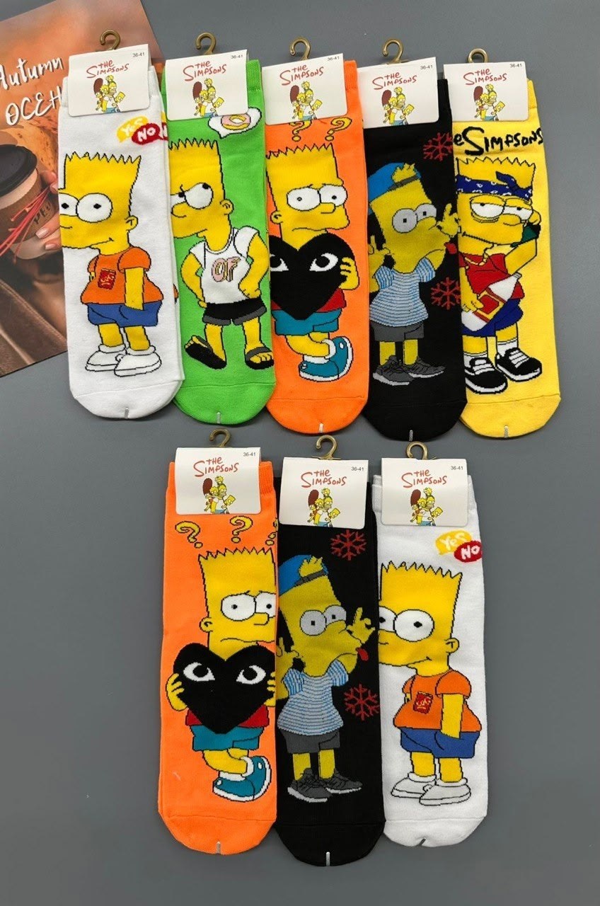 носки симпсоны,носки the simpsons,носки комплект,комплект носков turkan simpsons,комплект носки женские