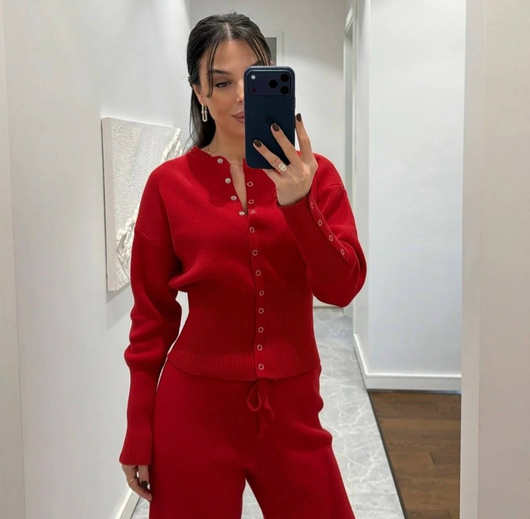 костюм dilanavip 2065 красный,костюм с брюками,трикотажные костюмы женские,повседневный костюм,костюм dilanavip 2118 красный