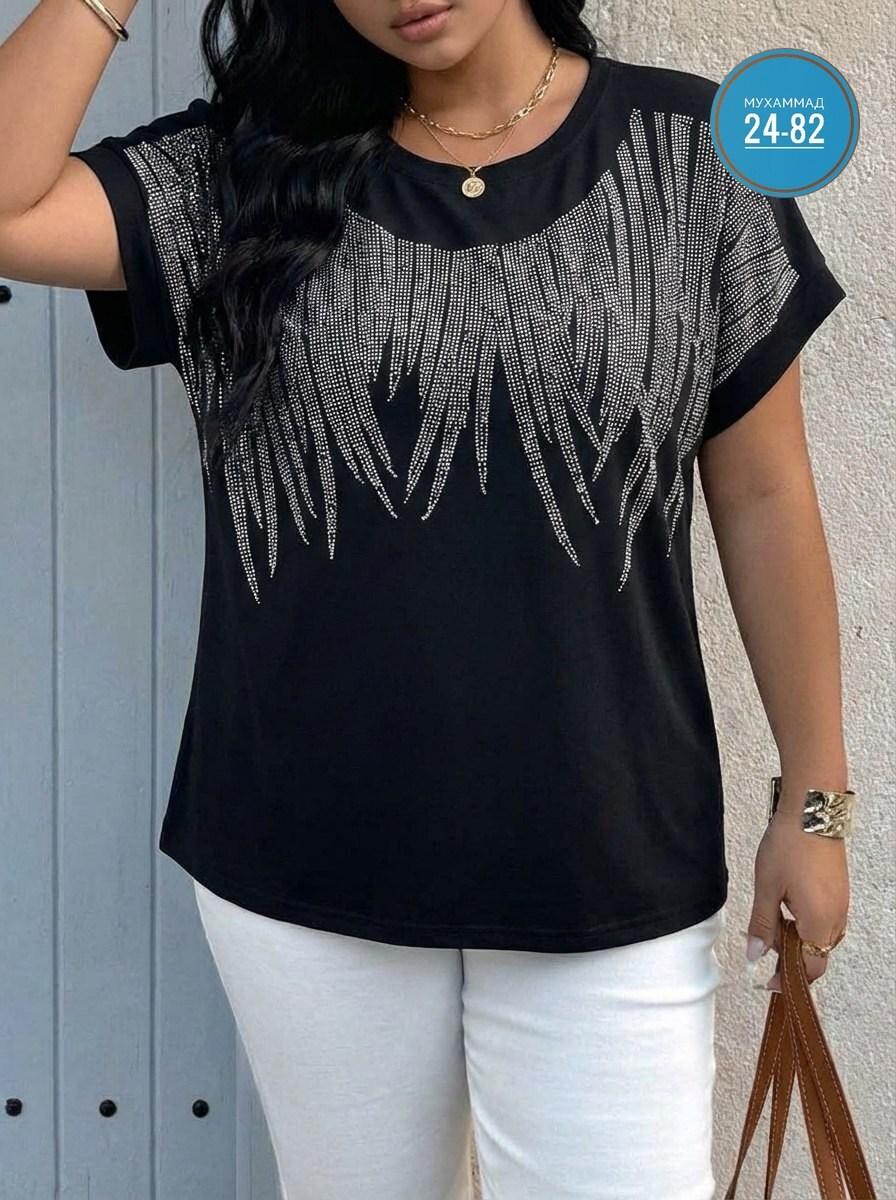 футболки женская,женская кофта,блузка кофточка,блузка женская,футболки большие размеры со стразами