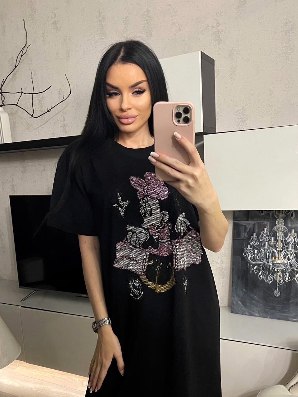 футболка оверсайз со стразами fashion lux,женская футболка,футболка женская оверсайз со стразами