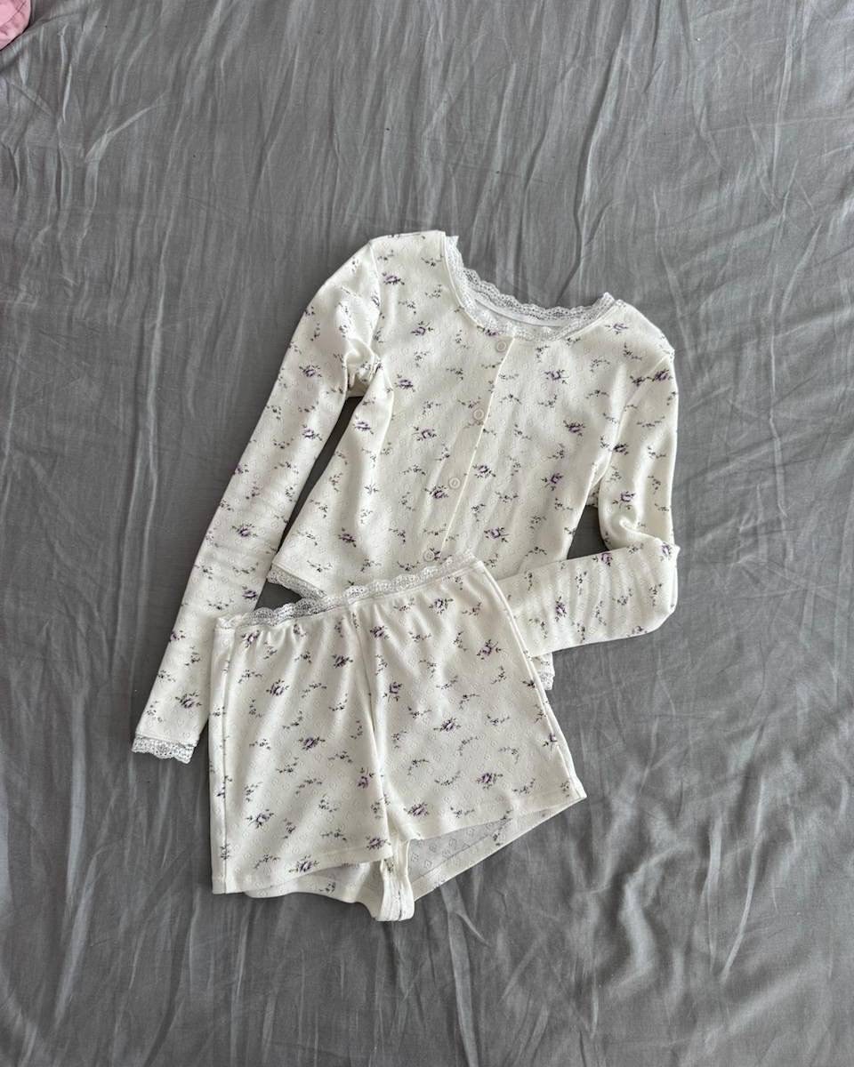 женская пижама 3пр с цветочным принтом топ+шорты (беж/xl),комплект женской пижамы,женская пижама,женский пижамный комплект,пижама одежда для дома