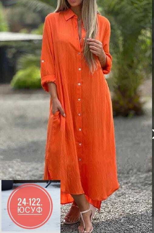 женское длинное платье-рубашка из хлопка и льна,длинное платье рубашка,женское платье рубашка,летнее платье рубашка длинное,платье рубашка