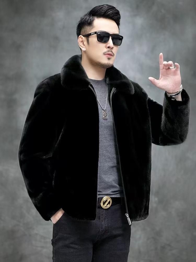 мужская норковая шуба,мужская куртка из искусственного норкового меха,мужская шуба из натурального меха,шуба мужская теплая из натурального меха норки классическое черное толстое,мужская норковая шуба