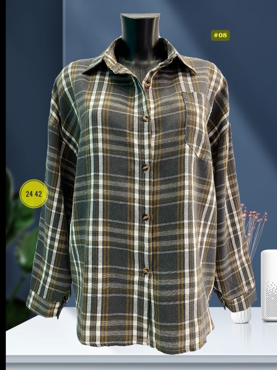 женская рубашка,рубашка в клетку,рубашка хб,рубашка в клетку женская,женская рубашка оверсайз нарядная elmira brend