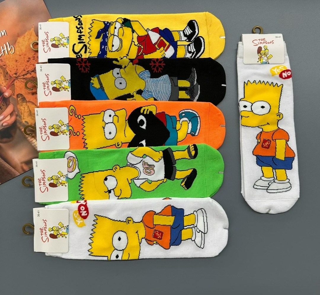 носки симпсоны,носки женские,носки комплект,комплект носки женские,носки мультяшные