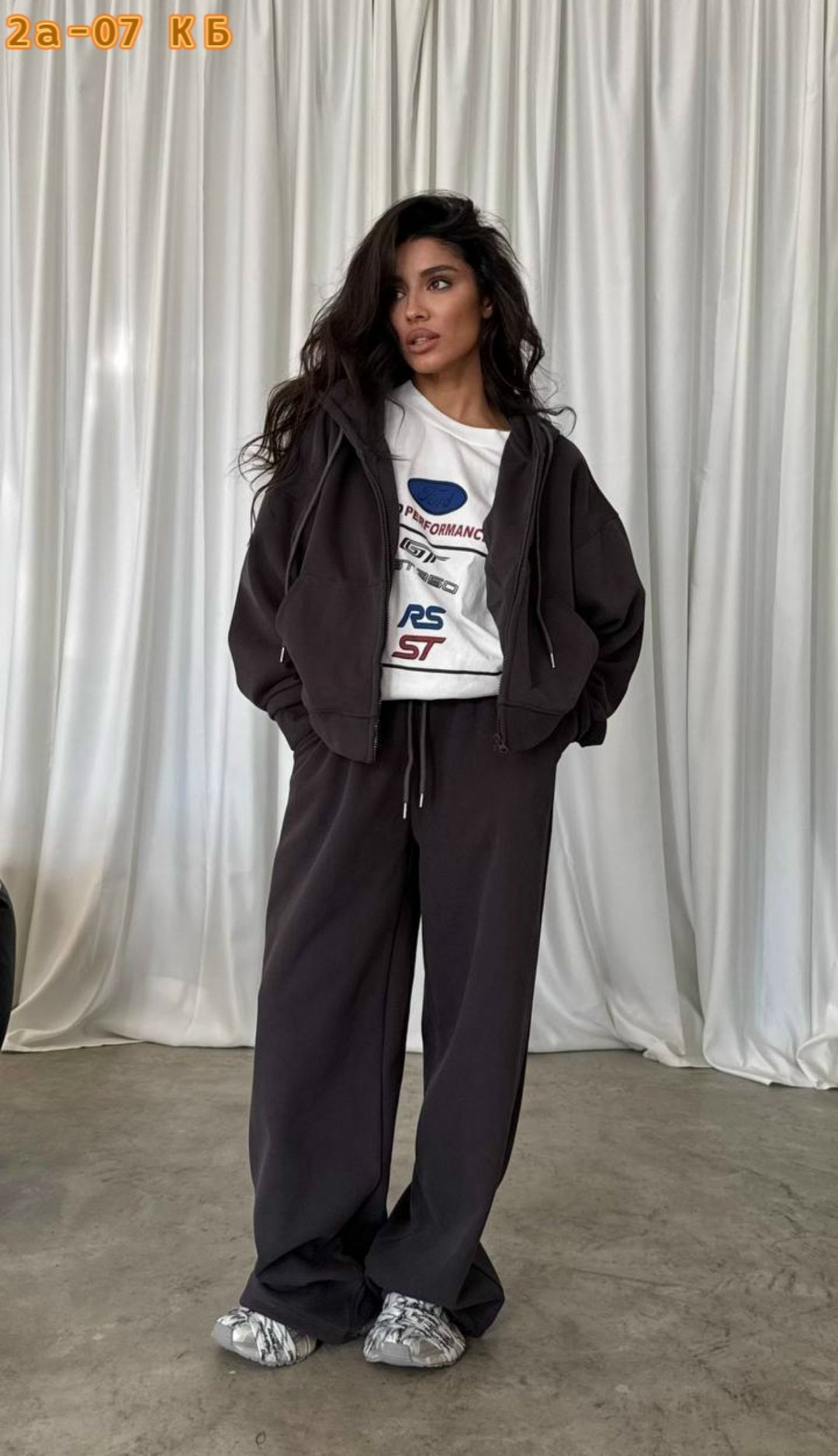 женские спортивные костюмы,костюм женский,спортивный костюм,костюм базовый костюм оверсайз зип худи и штаны палаццо,костюм черный