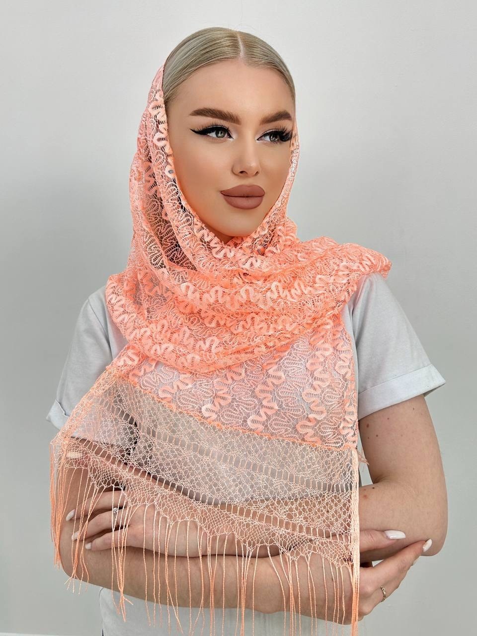 платок шарф накидка церковный,палантин женские,кружевной палантин,платок шарф,платок для храма женский